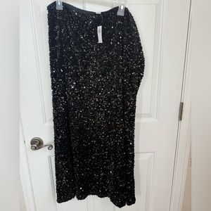 Black sequin skirt